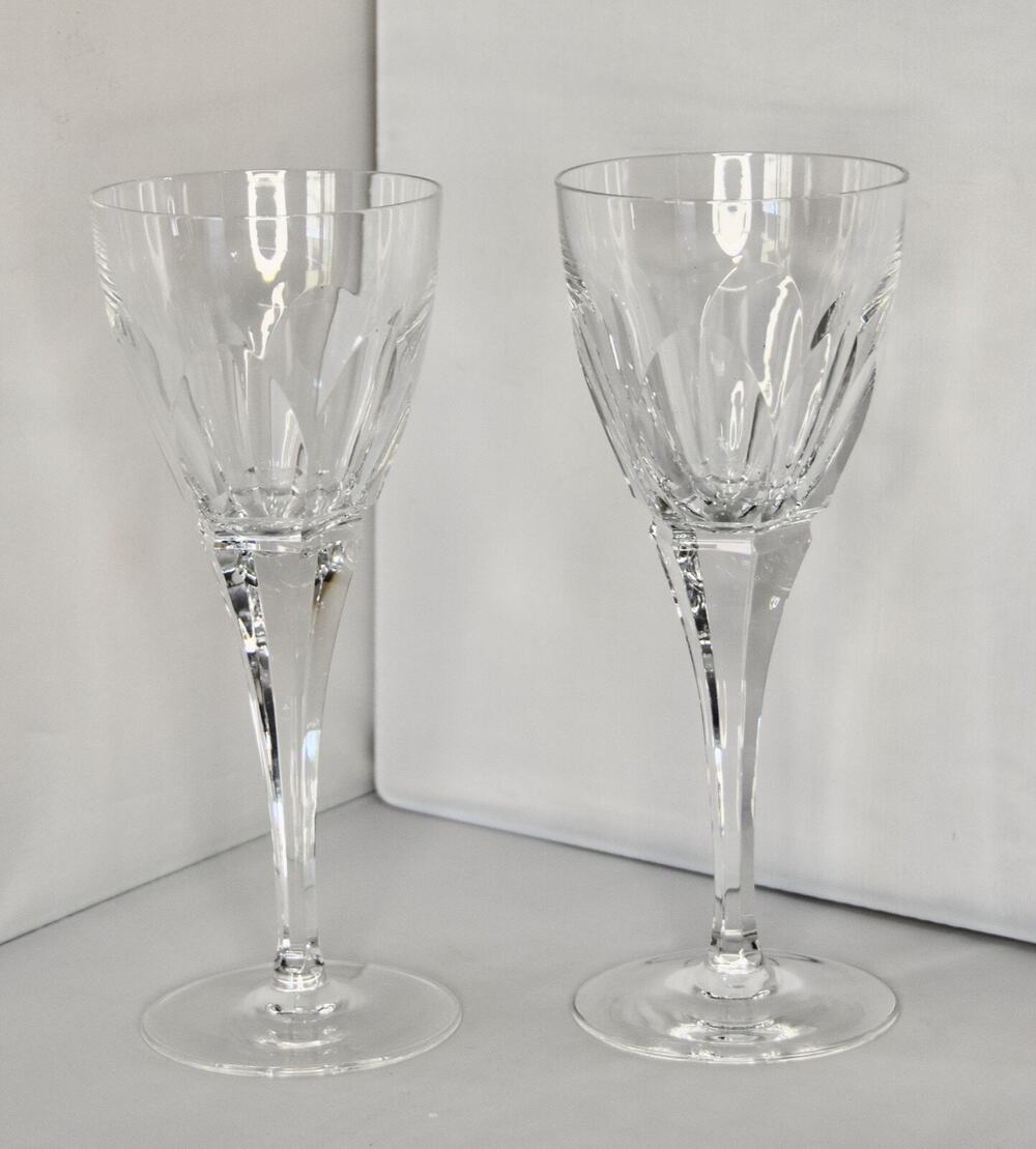 Cut Crystal Wine / Water Glasses Helene by CESKA Set Goblets